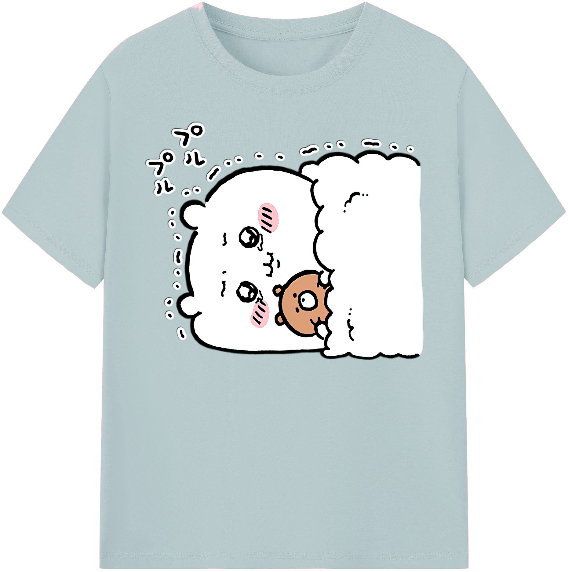 （画像用） ちいかわ ちいかわ Chii-kawa chiikawa 綿100％半袖Tシャツ（フロントプリント）